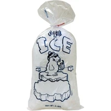 5 lb, 8 lb , 10 lb, 20 lb, 50 lb Ice Bags with Twist Ties Pure Ice 250 500 1000