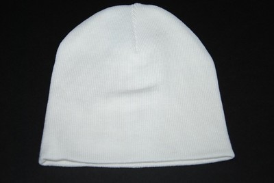 white knit beanies
