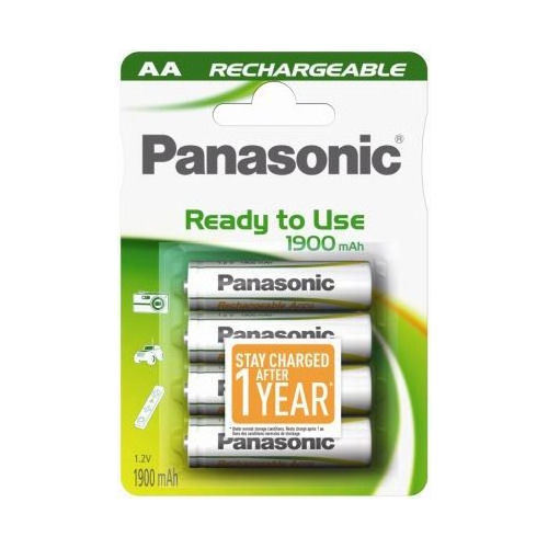 4x Panasonic AA Rechargeable Battery 1900 mAh Ready To Use LR6 NiMH MN150