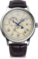 Orient Bambino SUN & MOON RN-AK0803Y Mechanical Automatic Limited Watch 41.5mm
