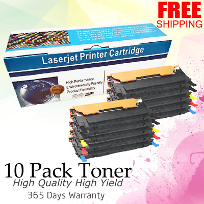 10 PK CLT-K407S Color Toner Cartridges For Samsung CLP-320 CLP-325W CLX-3185N