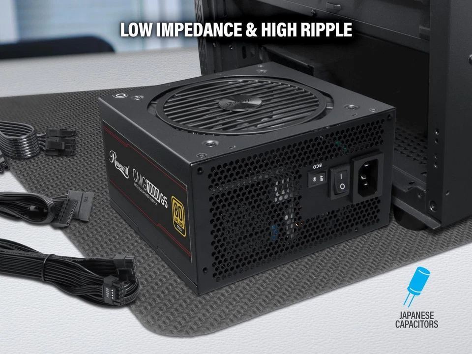 Rosewill CMG1000G5 PCIE 5.0, 80 GOLD Full Modular Gaming Power Supply, 12VHPWR - Image 3 of 4