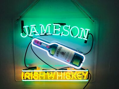 US STOCK 20''x16'' Jameson Irish Whiskey Bottle Acrylic Neon Sign Light Lamp Decor