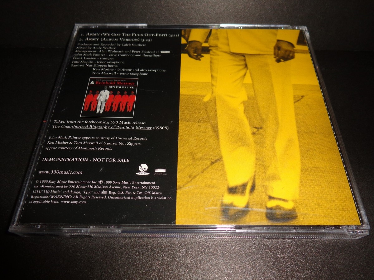 ARMY by BEN FOLDS FIVE-Rare Collectible PROMOTIONAL Single