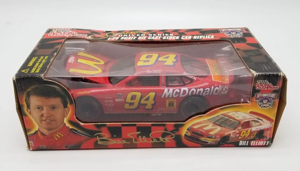 Racing Champions BILL ELLIOTT #94 1/24 Diecast McDonalds NASCAR 50 aniversario Foto 2 de 4