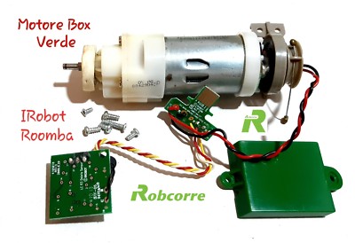 Motore Gear Box Verde Nero Kit Riparazione Motorino Gruppo Spazzole per  Roomba | eBay