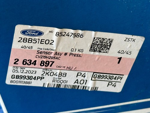 NUEVO SENSOR DE PRESIÓN DE ESCAPE GENUINO FORD FIESTA B-MAX CONNECT CV21-5H295-AC - Imagen 3 de 3