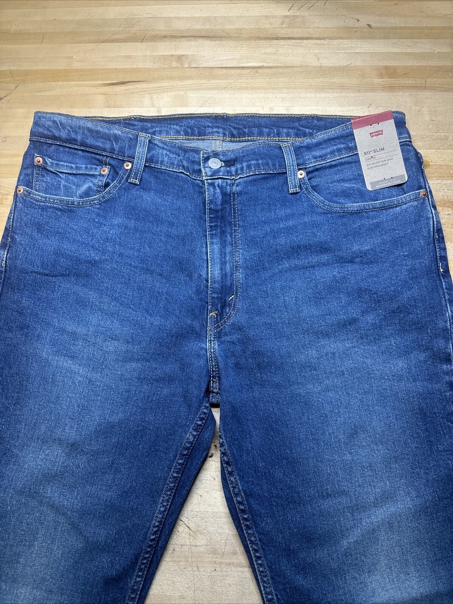 Levis 511 Slim Fit Size 38x32 Mens Stretch Straight Leg Blue Denim