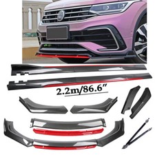 Front Lip Chin Bumper Splitter For Volkswagen Tiguan 09- Carbon Fiber Side Skirt Front Lip Chin Bumper Splitter For Volkswagen Tiguan 09- Carbon Fiber Side Skirt