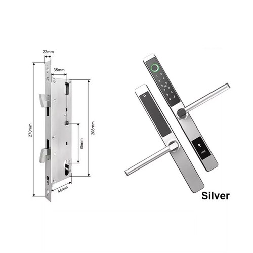 Mortise Lock Fingerprint Card Code Keyless Smart Door Lock Sliding Aluminum Door - 第 21/22 張圖片