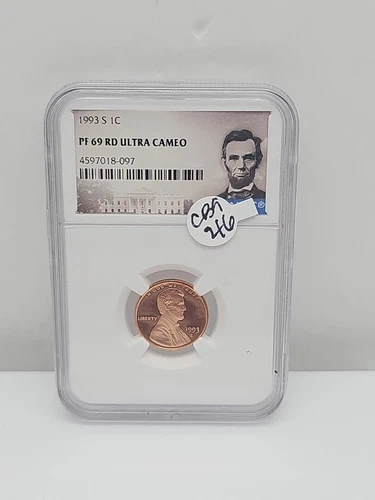 1993 S 1C PF69 RD Ultra Cameo Graded By NGC CB9-46