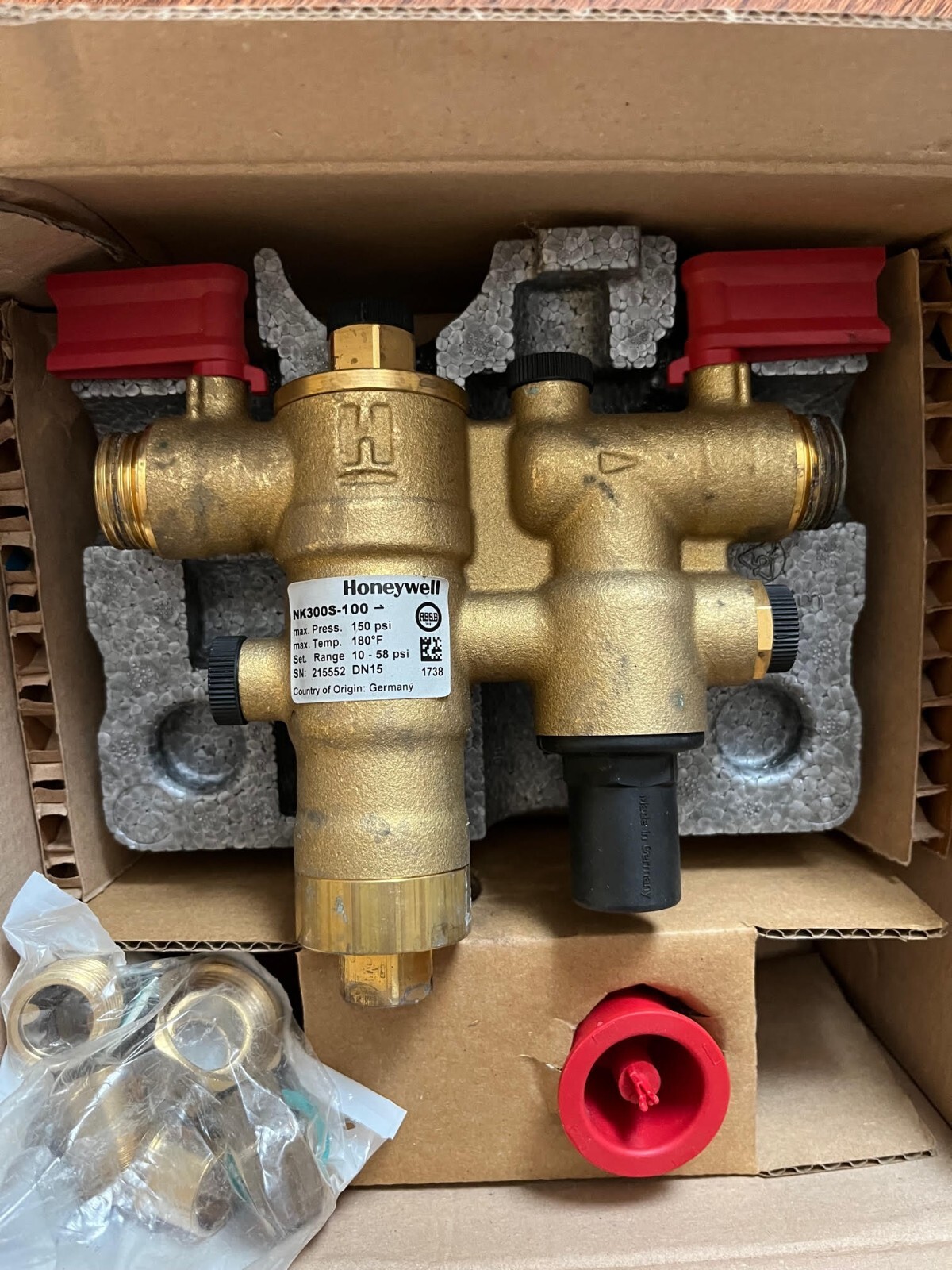 Resideo Braukmann NK300S-100 Boiler Feed Combination Valve Used