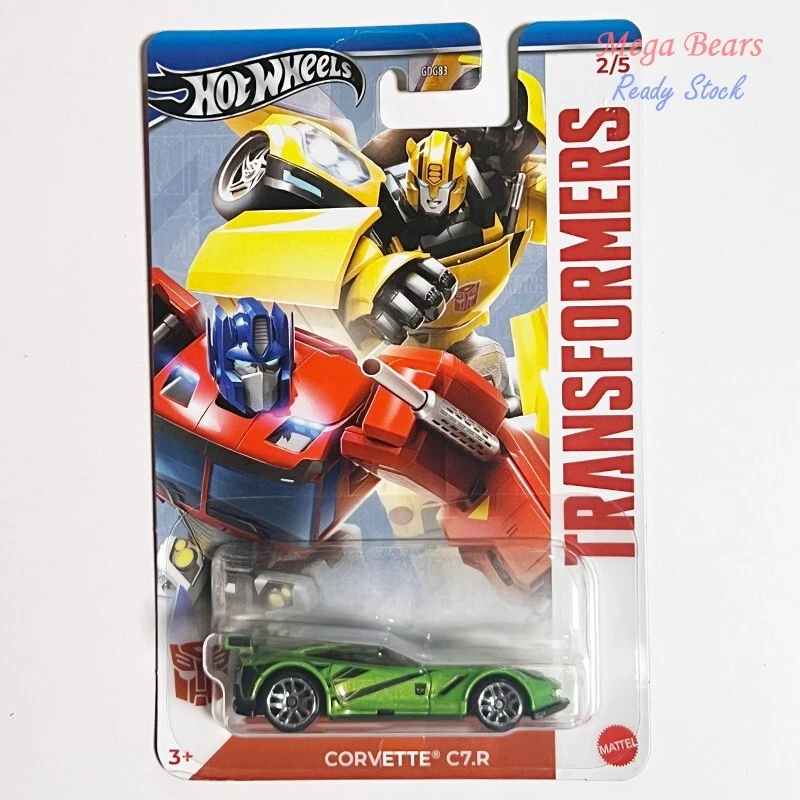 Mattel Hot Wheels 2024 Transformers #1-5 Set of 5 Cars Bugatti Veyron GDG83 - Image 3 of 4