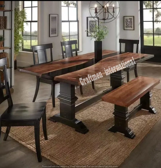 Эпоксидная столешница Black River, эпоксидный стол ручной работы, кухонный обеденный стол