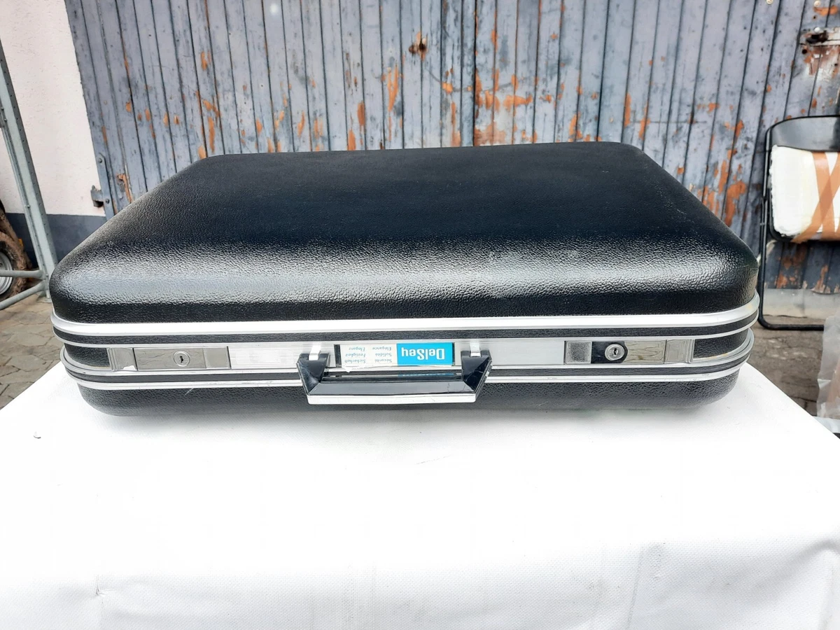 DelSey Koffer aus der 70s, Schwarz, 65x20x47cm, Rarität und Vintage