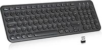 PINKCAT Wireless Keyboard, Upgraded Office Keyboard Ergonomic USB Keyboards