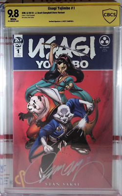 #ad 💥🐇 CBCS 9.8 SIGNED J SCOTT CAMPBELL USAGI YOJIMBO #1 VARIANT 2019 TMNT cgc $260.00