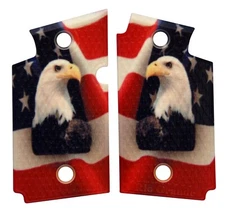 American Spirit Bald Eagle on USA Flag Custom Sig Sauer P938 Grips