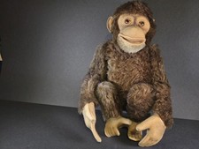 Stofftier Affe Kuscheltier Pl&uuml;sch Schimpanse Retro Figur Tiere Sammler
