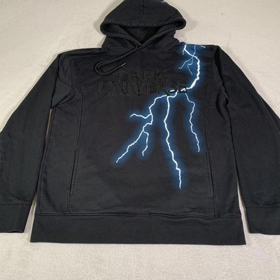 Universal Studios Dark Universe Hoodie Mens Medium Black Lightning Graphic