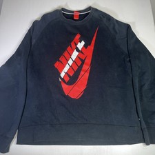 Vintage Nike Sweatshirt Mens 2XL Black Crew Neck Classic Sports Outdoor