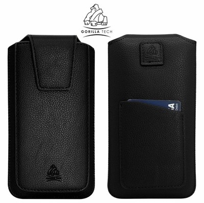 Leder Klimmzug Tasche mit Kartenfach für iPhone 15 Pro, 15, 14, 13, 12/12 Pro