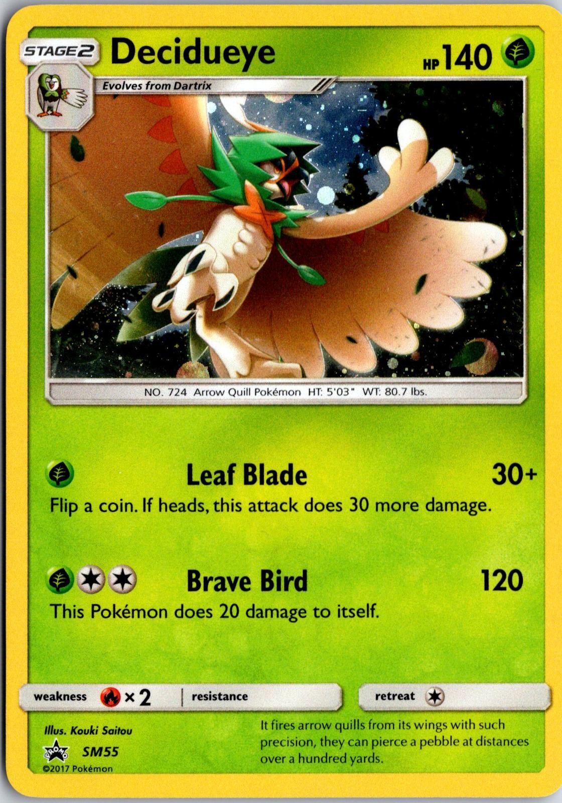 Decidueye - SM55 COSMOS HOLO P Sun & Moon Promo Pokemon NM/M