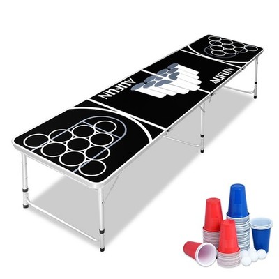 Beer Pong Tisch Set Audio Table 5 Bälle inkl. 100 Becher - 50 Rot & 50 Blau