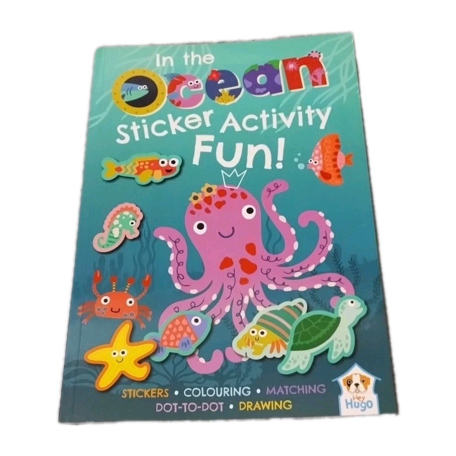 In The Ocean Sticker Activity Fun!  Stickers Colouring Matching Dot-to-Dot...
