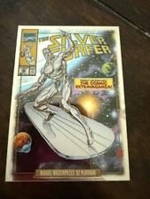2024 Skybox Marvel Masterpieces ‘92 Platinum Silver Surfer Variant Cover #90-v