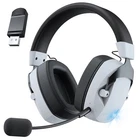 Wireless Gaming Headset 2.4GHz + Bluetooth 1200mAh LED Lights 3D Sound