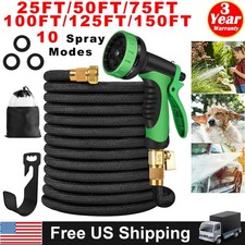 25-150FT Expandable Flexible Garden Water Hose Pipe with 10Function Spray Nozzle