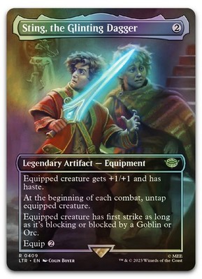 Sting, the Glinting Dagger (Borderless) #409 (Foil) NM Lord of the Rings