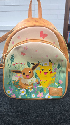 Loungefly Pokémon Pikachu & Eevee Floral Faux Leather Adjustable Backpack