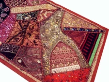 Cotton Table Runner for Dinning Table Indian Zari Wall Hanging Handmade Tapestry