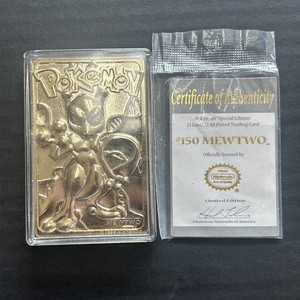 pokemon 23k gold-plated trading card limited edition - mewtwo Pokemon TCG Mewtwo #150 23