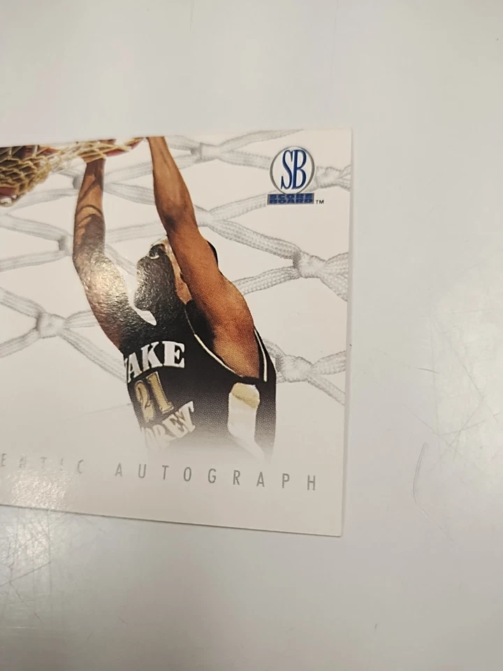 1997 Scoreboard Tim Duncan  Authentic Autograph *Error Unsigned* Rookie Card RC - Image 4 of 4