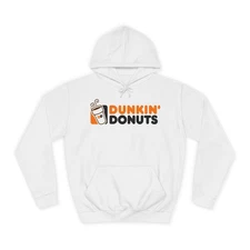 Dunkin Donuts Fall Logo Hoodie Sweatshirt Graphic Coffee Lover College Hoodie