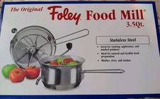 The Original Foley Food Mill 3.5 Qt Stainless Steel Construction Brand New In Bo