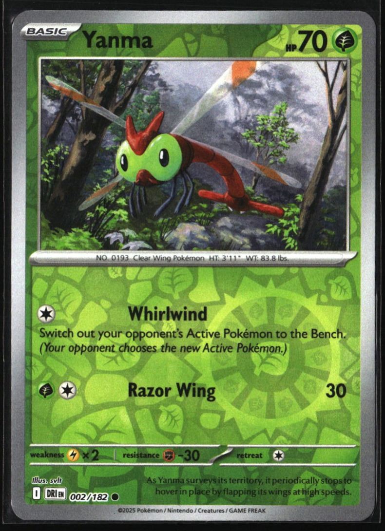 Yanma 2025 Pokemon #002/182 Holo