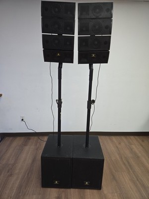 Proreck Club 3000 Line Array PA Speaker System Kit TESTED Fast Shipping READ****