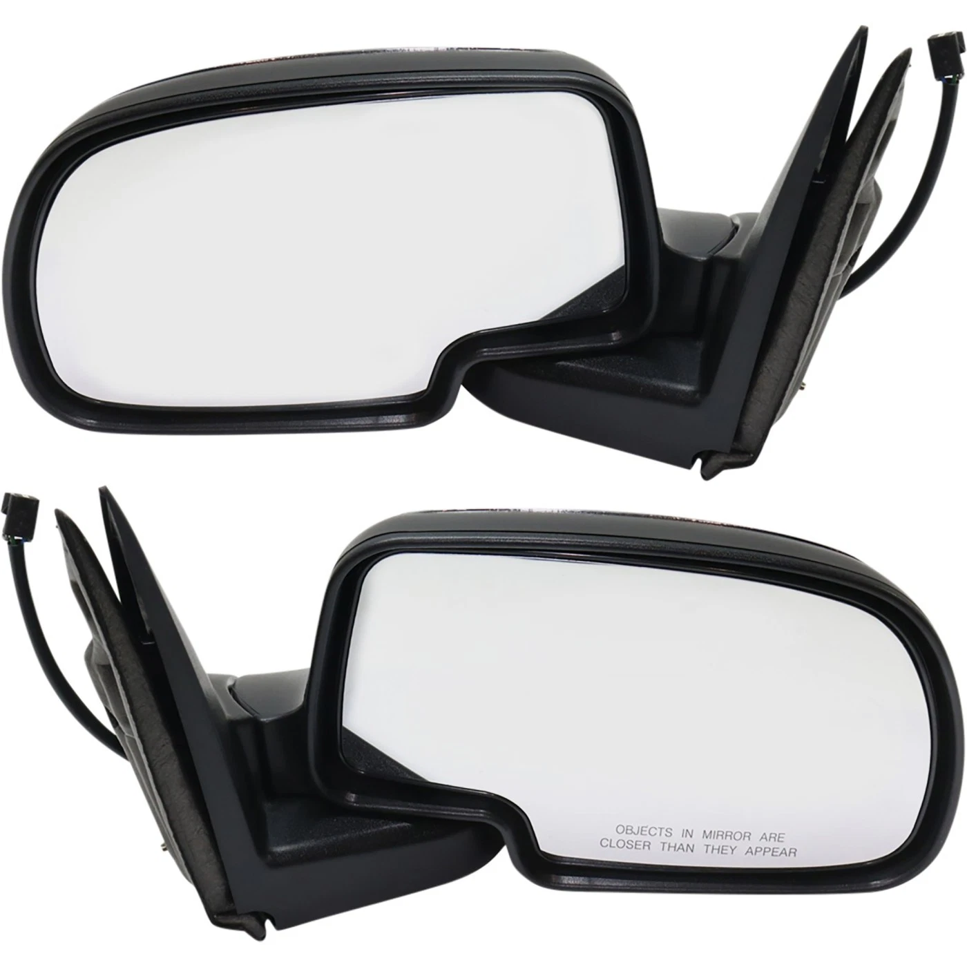 Chrome Power Side View Mirrors Left & Right Pair Set for 99-02 Chevy GMC Truck
