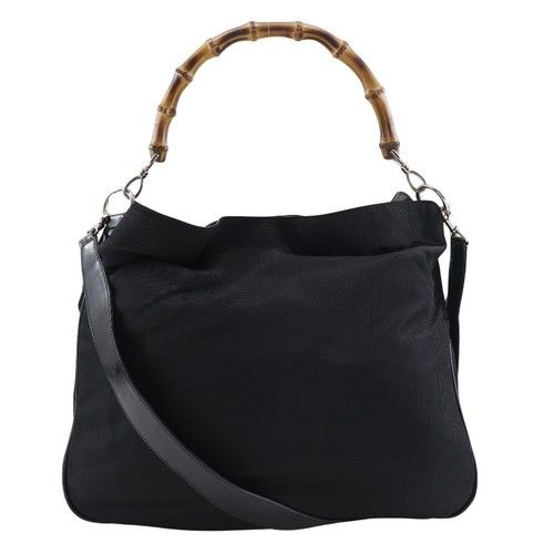 GUCCI 001.2123.1577 Handbag Nylon Canvas x Bamboo Ladies Used