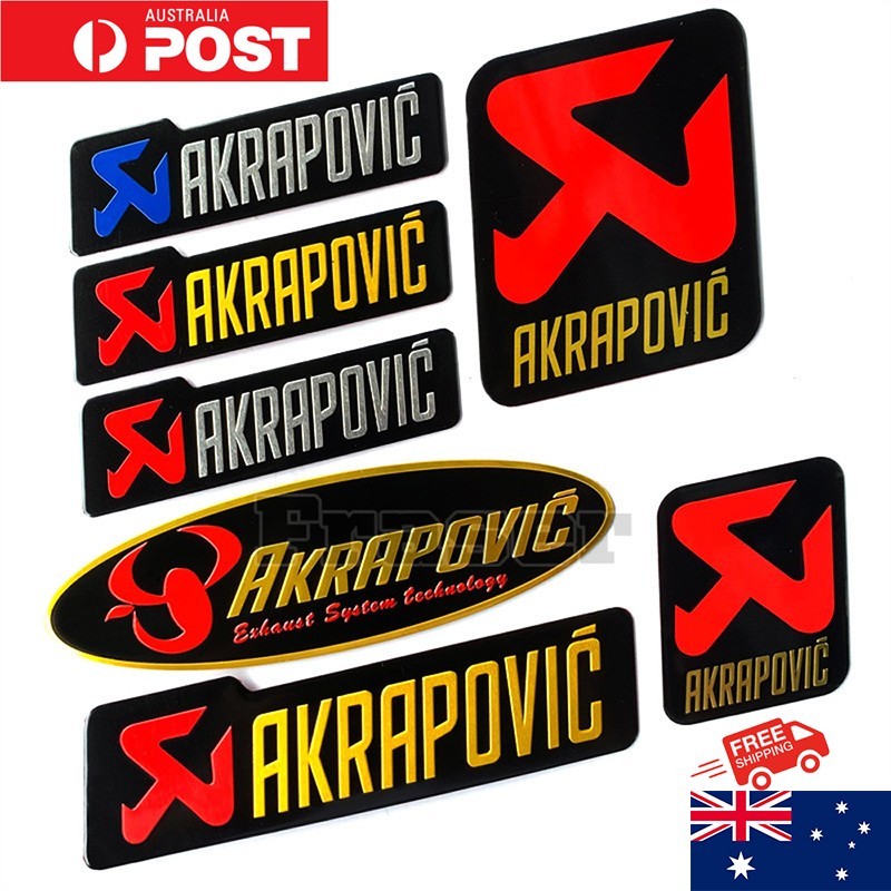 Motorcycle Assort AKRAPOVIC Aluminium Sticker Heat-resistant