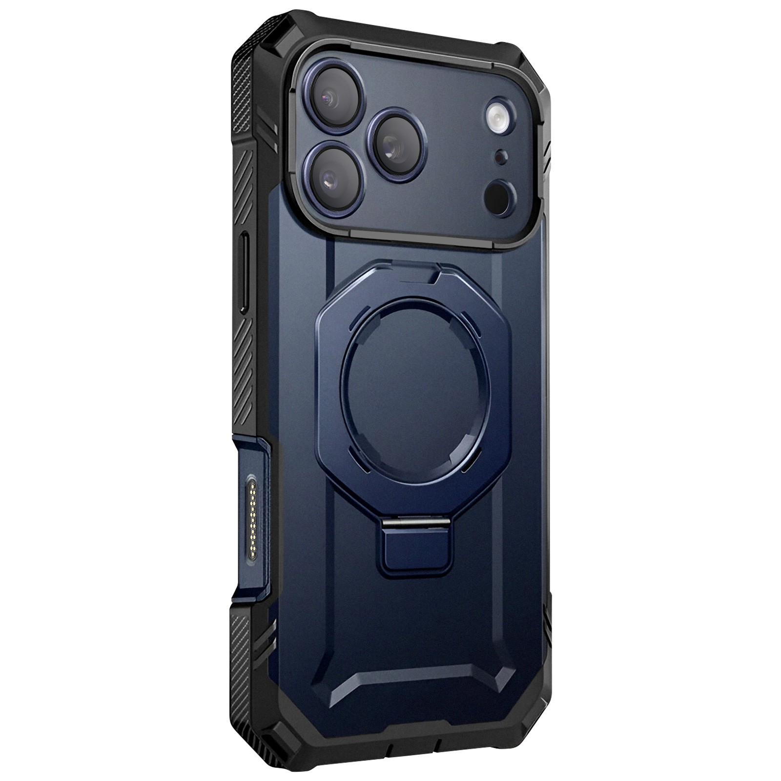 Coque intégrale iPhone 17 Pro Max Unicorn Beetle Grip Pro bleu nuit anti-rayure et chute