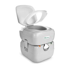 Portable Toilet T-type Water Outlets 5.8 GAL 22 L RV Caravan Commode Porta-Potty