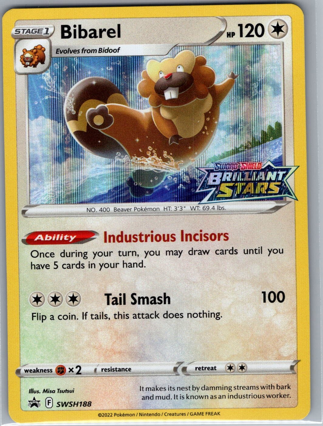 Bibarel - SWSH188 SWSH: Sword & Shield Promo Cards - Pokemon Card - NM