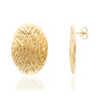Cavill Vergoldete Sterlingsilber Ohrringe 925 Damen Oval 30Mm Gold