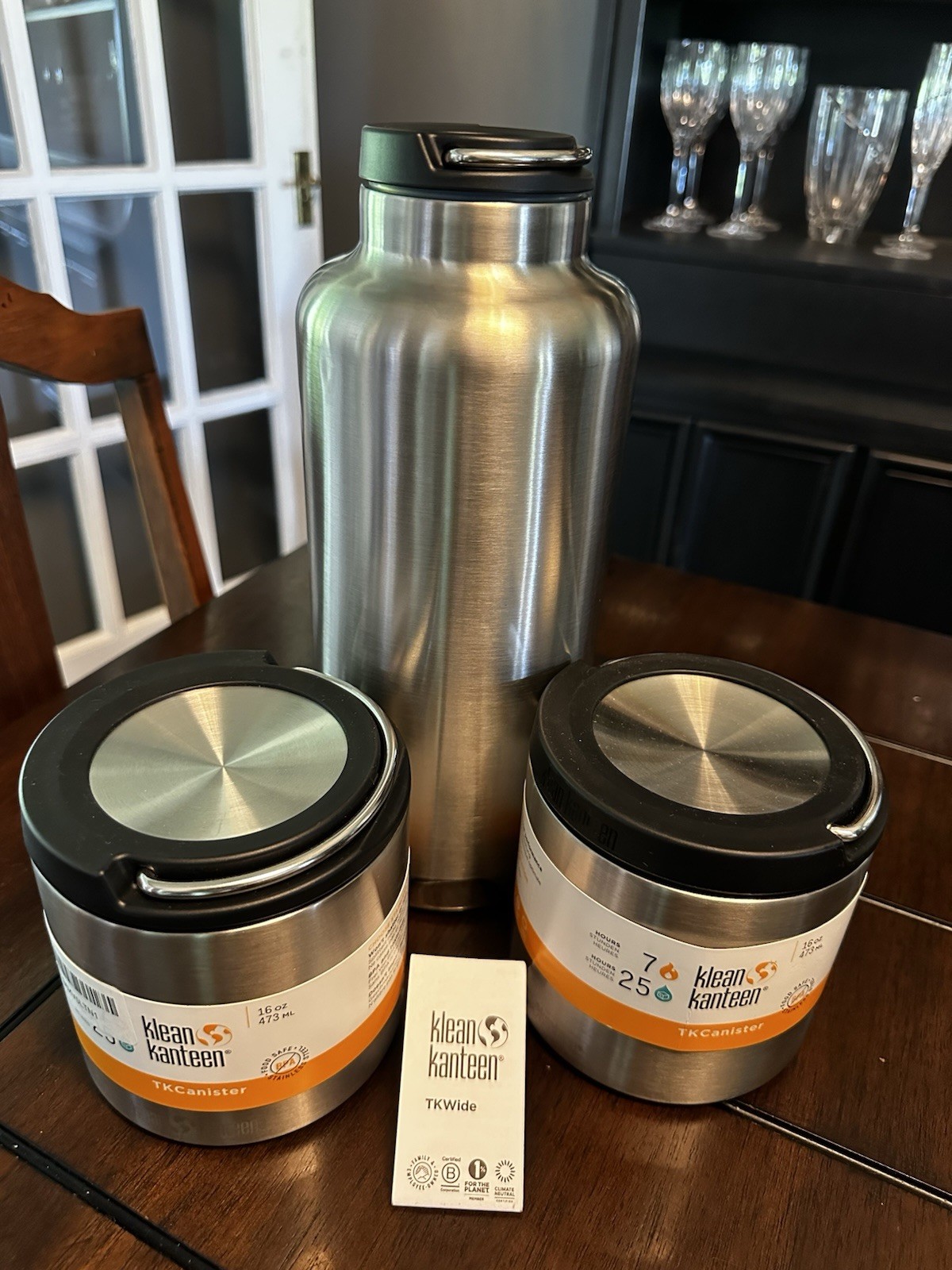Lot Of 3 TK Wide Klean Kanteen - Stainless Steel & Leakproof Canisters Camp Hike