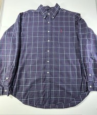 Polo Ralph Lauren Classic Fit Button Up Shirt Plaid Multicolor Mens Size XL